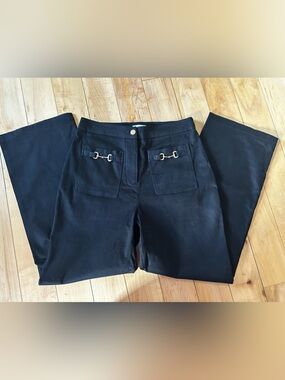 Avec Les Filles Black High-Rise Wide-Leg Pants